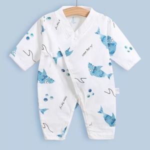 China Absorbent Muslin Baby Pajamas Separate Leg Romper Reusable Machine Washable on sale