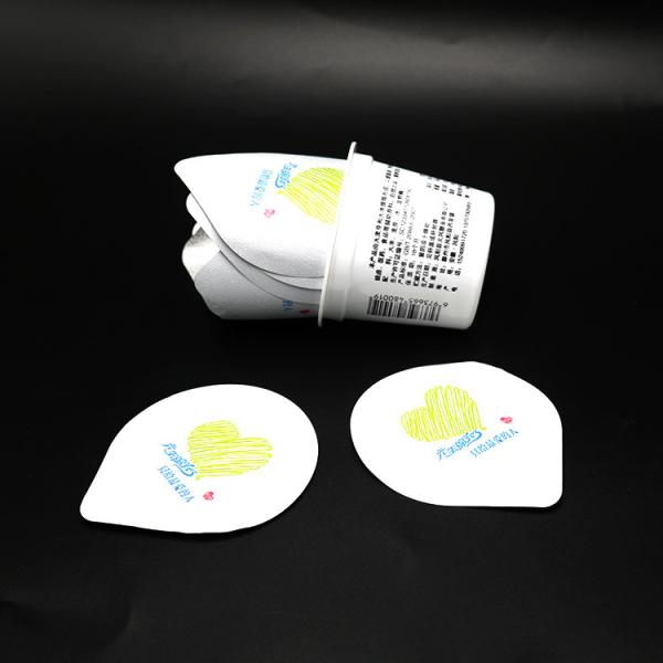 Heat Sealing Precut Aluminum Foil Lid For PP Cup 84mm Top Size