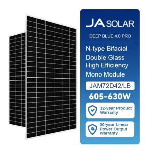 China JA Solar Mono 605W 610Watt 615Watt 620W 625W 630W Half Cut N-Type Solar Panel 2023 Sales on sale