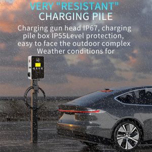 380v Fast Charging 3 Phase Wall Mounted Portable Type 2 EV Charger