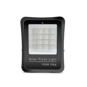 100W Solar Powered IP65 Solar Led Outdoor Flood Light High Power Long Lifespan