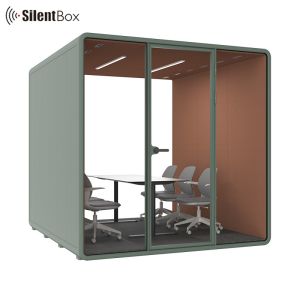Modular Office Meeting Pod with STC30dB Soundproofing and 100-240V Power Supply