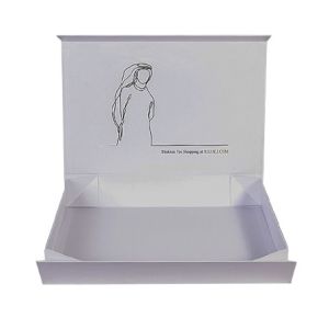 White Rigid Magnetic Gift Box CMYK Pantone Collapsible Paper Box