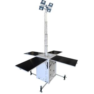 New Energy Cube Solar Light Tower With 4*435W Solar Panels For Emergency Lighting