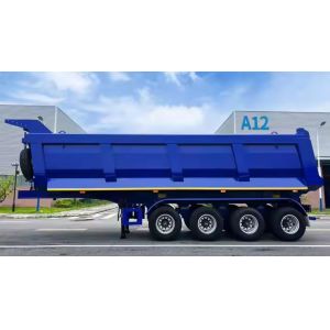 CIMC 4 Axles 22/24/26/28/30ft HYVA Cylinder Offer Swift Unloading End Dump Truck