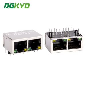 Cheap RJ45 Connector 1X2 Network Interface 8p8c Network Port Socket With Filter DGKYD112B002AB2A1D for sale