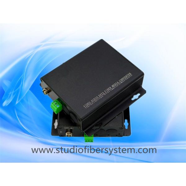 2CH analog audio over fiber extenders with Phoenix interface for remote AV