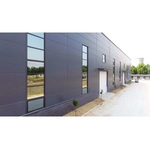 Q345B Material Garage Steel Frame , Industrial Garage With Colored Steel