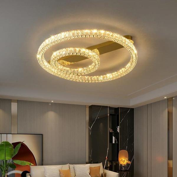 Luxury Ring Ceiling Lamp Modern Bedroom Living Room Crystal Ceiling Lamp(WH-CA-100)