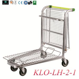 Cheap Lightweight 4 Wheel Trolley For Warehouse With Folding Basket Large Load 150KGS for sale