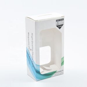 White Cardboard Box With Clear Window Recycled Car Mount Phone Holder