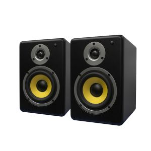 E404 Active Studio Monitor Speaker 15Wx2 Wood Cabinet 4" Woofer