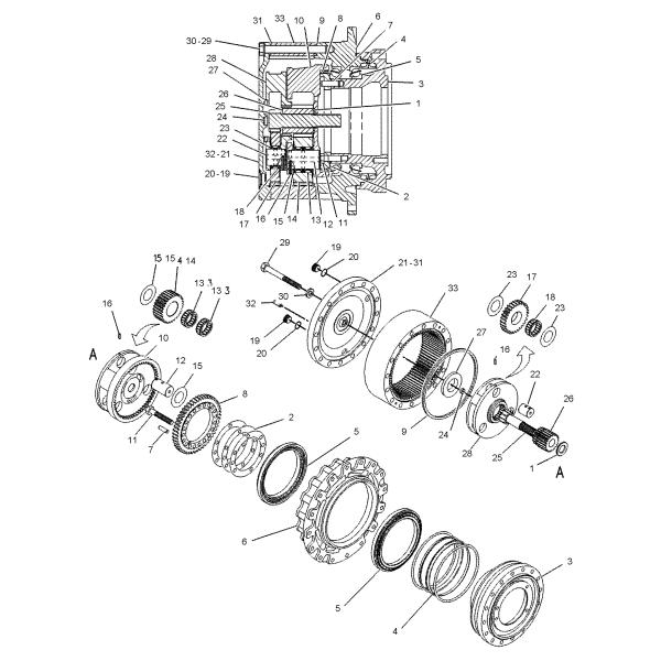 114-1484 1141484 114-1483 Excavator Final Drive Used For 320B E320B