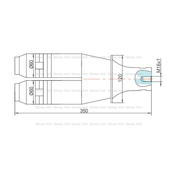 4200w Double Welding Converter Ultrasonic Oscillator With 70mm Black Ceramic