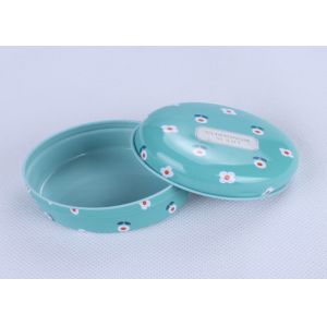 Round Printed Tin Boxes , Metal Tinplate Oil Paint Packaging Containers With Lid