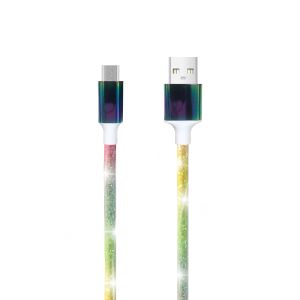 1m Length C-C20V3A 60W Max C-L 9V3A 27W Max Glowing Data Cable Metal Shell