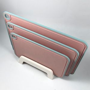 Logo Printed PP Plastic Kitchen Chopping Board with Juice Groove and Nonslip