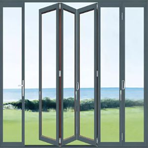 10 Sealing Layers Modern Style Bi Folding Door for Standardized Production Needs