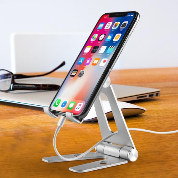 Quality COMER adjustable multi function tabletop cell phone holder for home and office wholesale