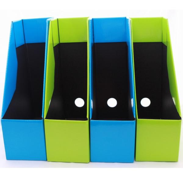 Quality Foldable Stationery Holder Magazine File Organizer CMYK Corrugated Collapsibile 300mm wholesale