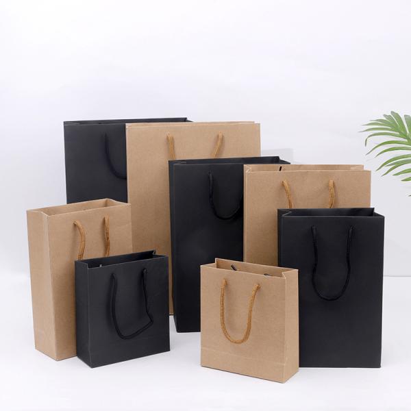 Quality Custom Kraft Paper Shopping Bags 10x12in with Flat Handles wholesale
