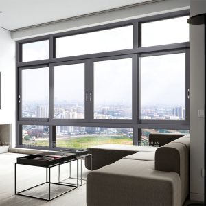 Standard Aluminum Sliding Glass Window , Double Layer Aluminum Alloy Window