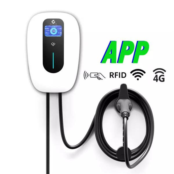 3.5m Cable Electric Car Charger OCPP 1.6 EV Charging Points GB In Public Parking Lots