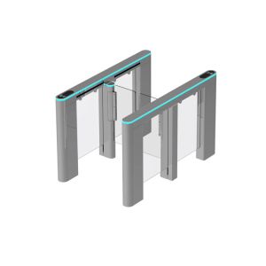 AC100V Pedestrian Barrier Gate LED Indicator 10mm Thickness Swing