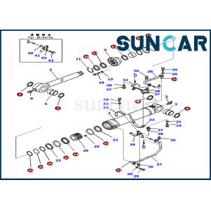 707-99-75910 Bucket Seal Kit For Hydraulic Cylinder Komatsu PC450-8 PC550LC-8