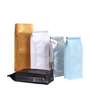 Cheap Factory Custom Printed logo Packaging bag Resealable Flat Bottom Stand Up Zipper value Pouch Coffee Bag with tin tie for sale