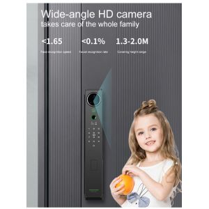 Heavyweight intelligent facial recognition lock Tuya Smart visual intercom