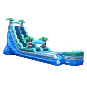 Amusement Water Slide Bounce House , Inflatable Slip N Slide Heavy Duty 15*6*7m