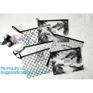 slider bags frosted EVA zipper packaging bag for garment/clothing/apparel, stand