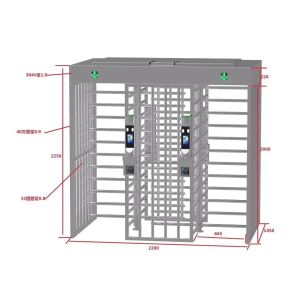 Temperature Detection SUS 304 Face Recognition Turnstile
