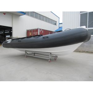 480Cm Long Frp Rigid Inflatable Rib Boat , 8 Person Inflatable Boat With Locker