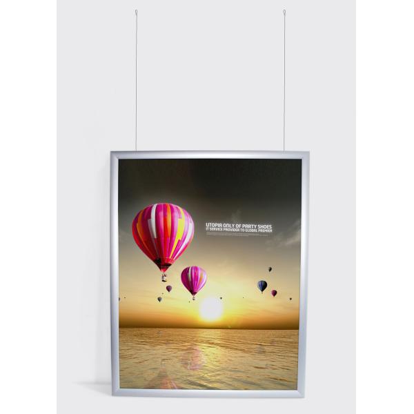 Quality A3 Size Snap Frames For Posters , Wall Mounted Aluminium Poster Frames wholesale
