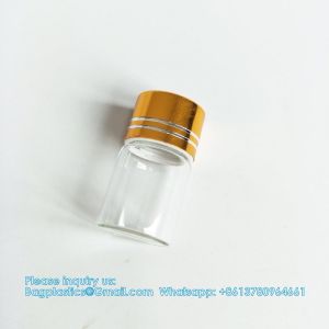Mini Small Clear Glass Bottles Vials Tiny Jar With Plastic Stopper Miniature