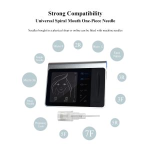 Black Digital PMU Microblading Pen Stainless Steel Electric Tattoo Gun Kit for