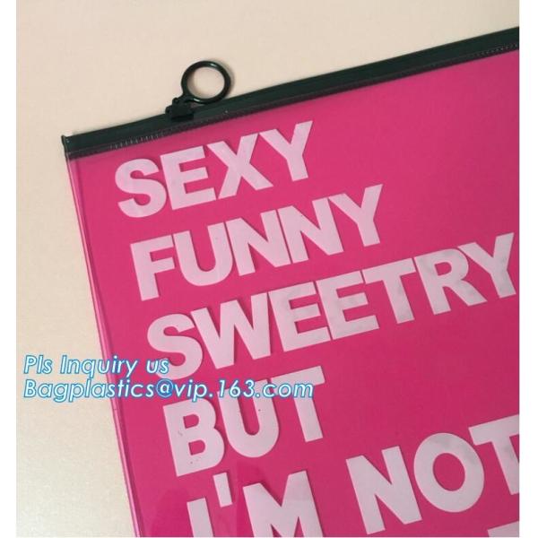 bag with window and zipper/slider zipper bag/aluminum foil zip lock bag, EVA PVC