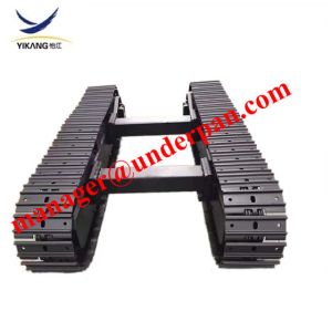 Hydraulic crawler steel track undercarriage system for mobile crusher drilling