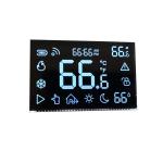 High Contrast Monochrome Lcd Segment Display Negative Black And White Background