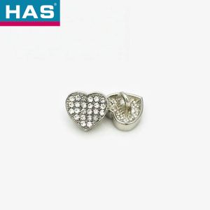 10mm Diamond Buttons silver Heart Shaped Buttons for sweater