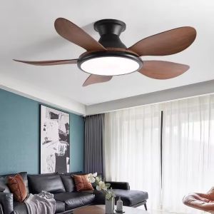 Cheap SENKAI Nordic and American Retro Ceiling Fan Lights Fandelier LED with Remote for Home Use for sale