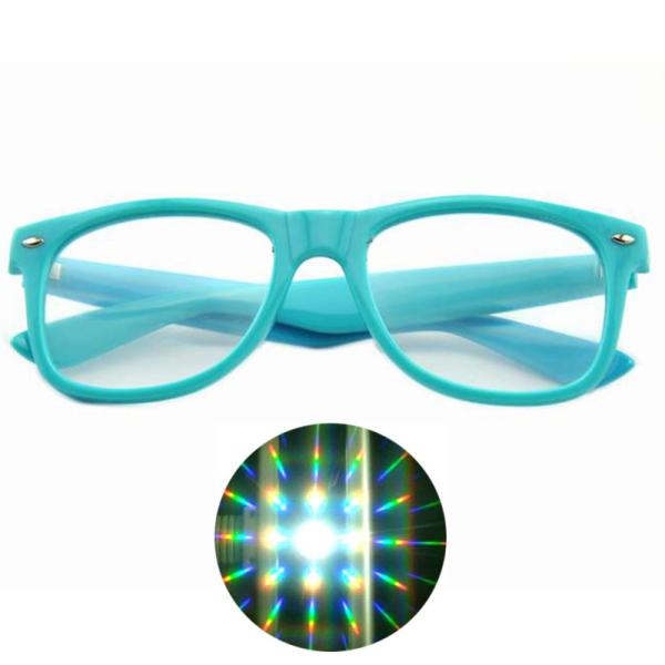 Premium 3D Diffraction Glasses Clear Lens 3D Glasses Ideal For Raves , Music