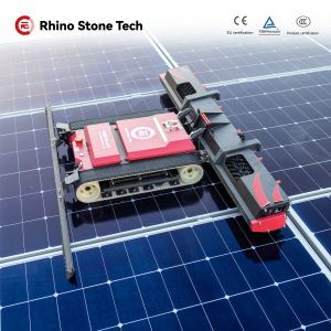 Automatic Remote Control Solar Panel Cleaning System Crawler Robot for PV Power