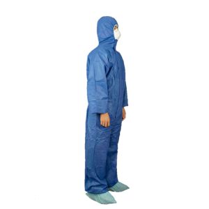 Type5/6 Disposable SMS Protective Coverall Anti-Static With 2-pieces Hood