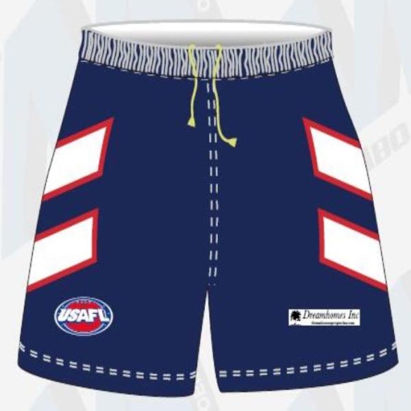 Quality 4XL Afl Aussie Footy Shorts , 3.8cm Band Boys Football Shorts wholesale
