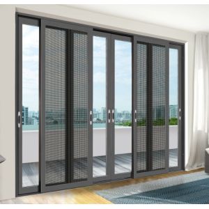 Customized Residential Aluminium Slimline Sliding Glass Doors with Stable