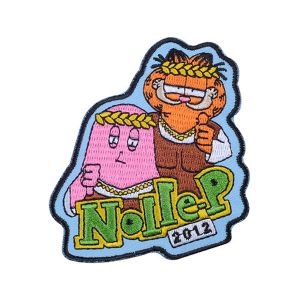 Iron On Embroidered Cloth Patches Customized Shape Chenille Fabric