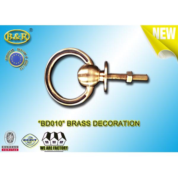 BD010 Brass Handle Ring Shape Funeral Decoration Material Copper Alloy Coffin